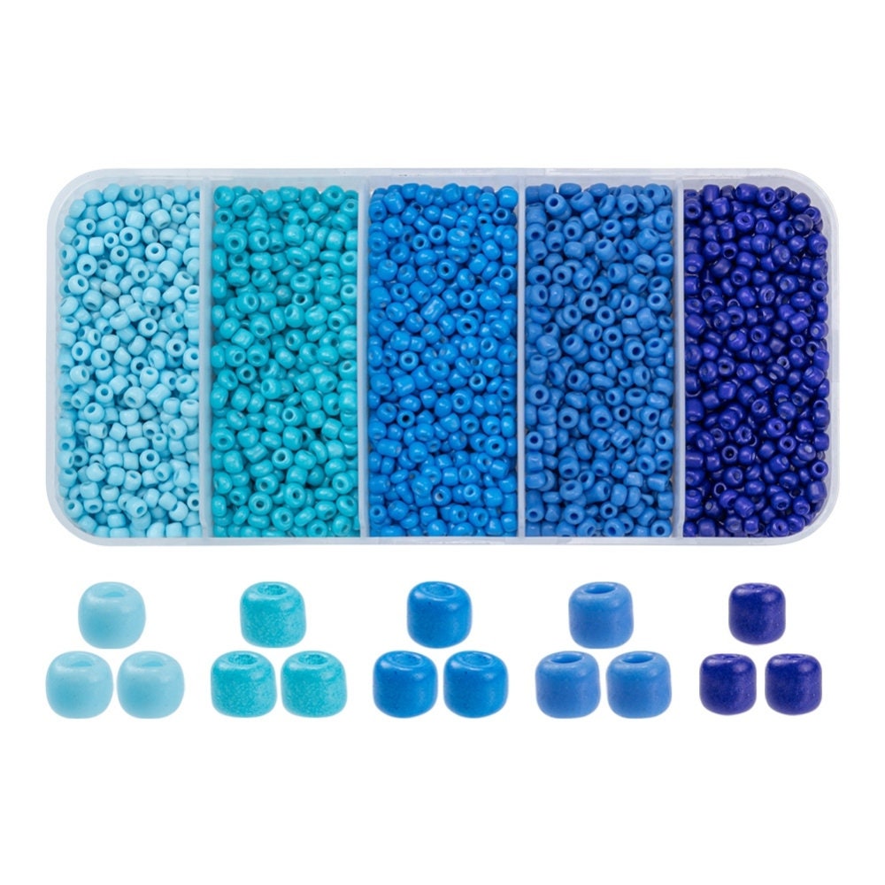 1900 assorted seed beads, 3mm glass mixed beads kit, Jewelry making set