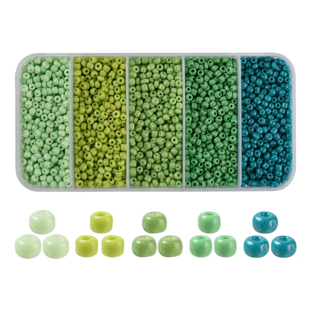 1900 assorted seed beads, 3mm glass mixed beads kit, Jewelry making set