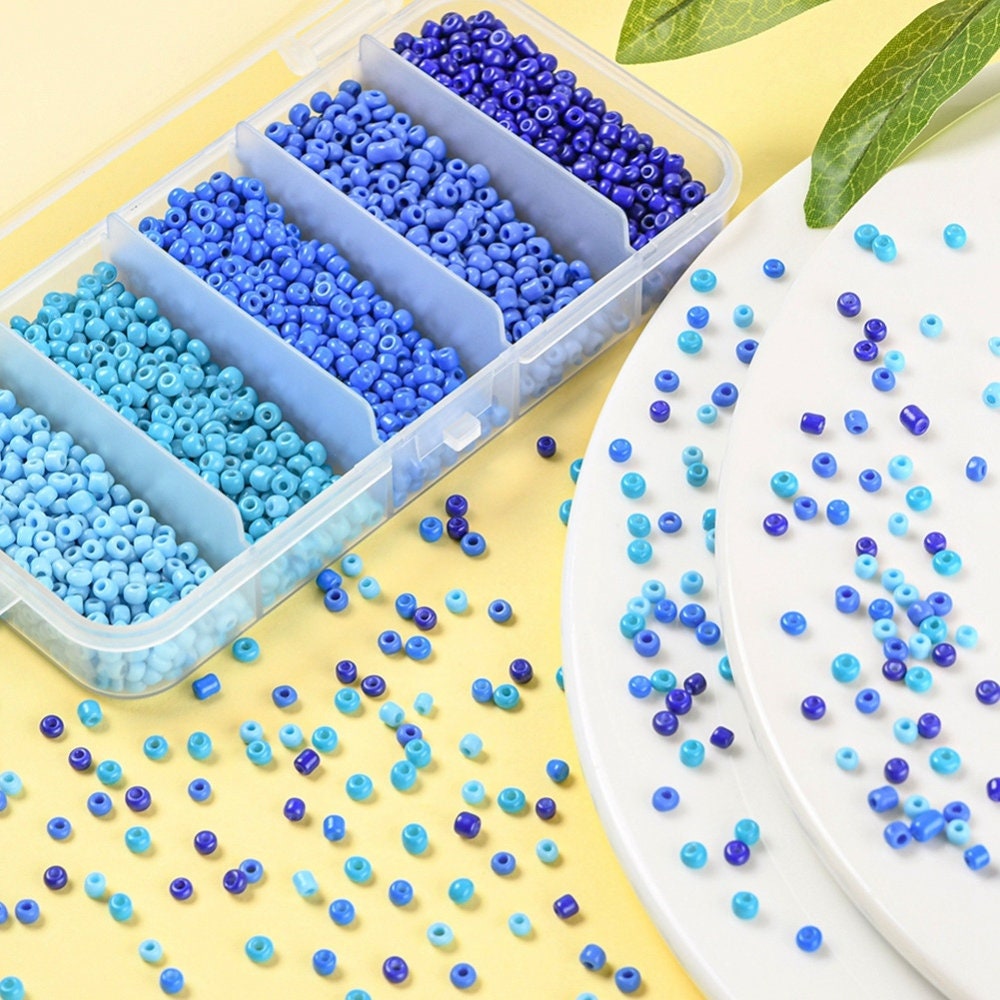 1900 assorted seed beads, 3mm glass mixed beads kit, Jewelry making set