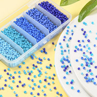 1900 assorted seed beads, 3mm glass mixed beads kit, Jewelry making set