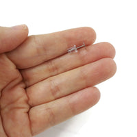 100 silicone earring backs, 7x5mm clear ear nuts, Jewelry making stoppers