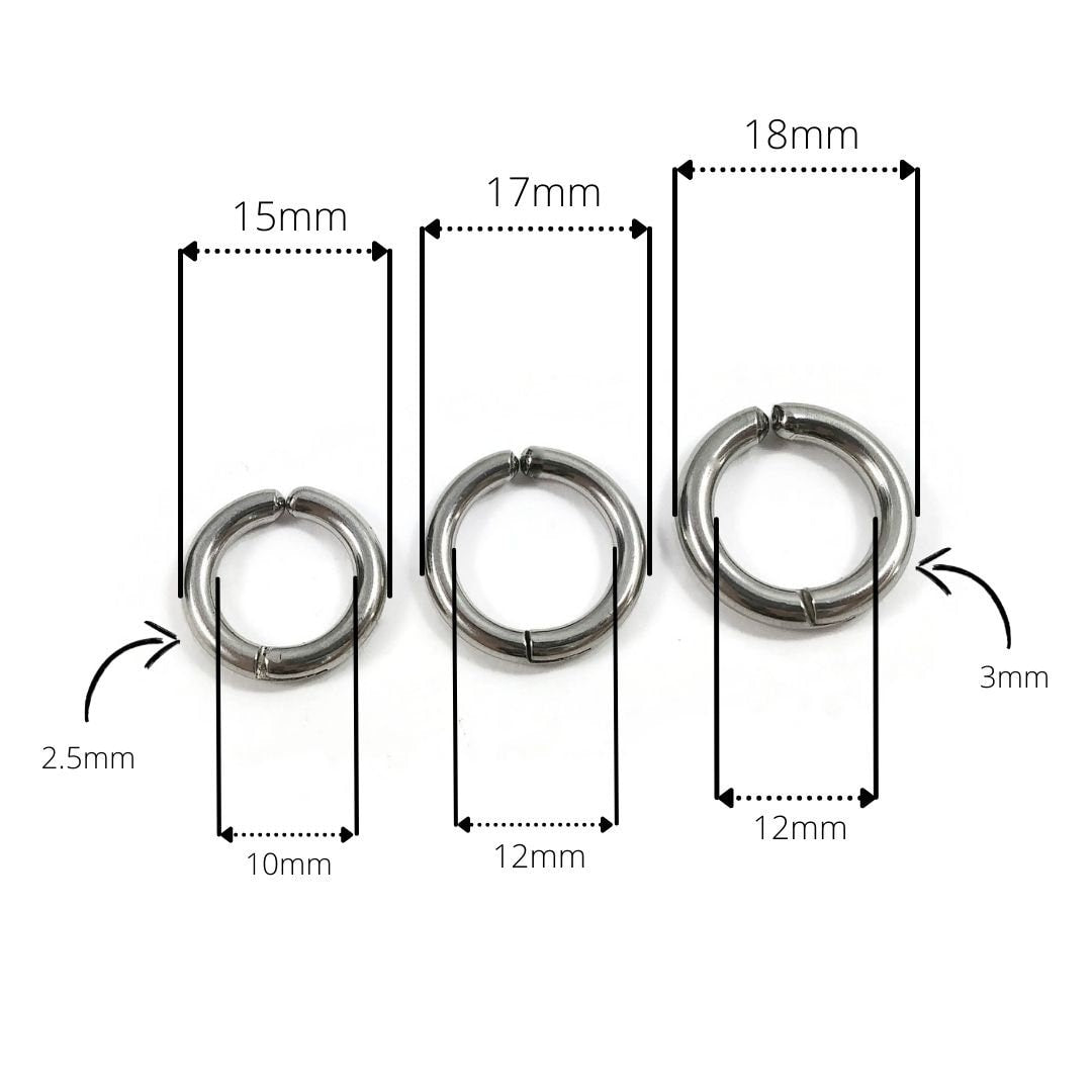 No piercing huggie hoop earrings, Silver stainless steel earring findings, Clip on ear cuffs