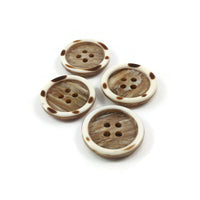 4 beige resin sewing buttons - Pick your size: 15mm, 20mm, or 25mm