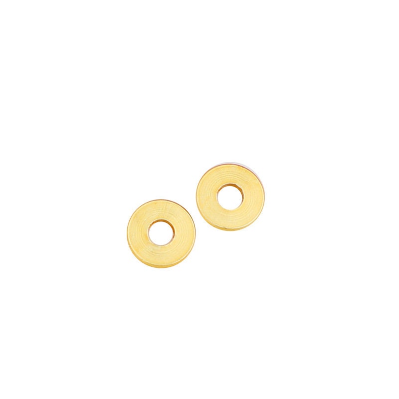 18K gold spacer beads, 5mm or 6mm, Rondelle heishi beads, Jewelry making nickel-free metal beads