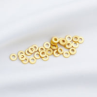18K gold spacer beads, 5mm or 6mm, Rondelle heishi beads, Jewelry making nickel-free metal beads