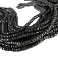 5mm Coconut Rondelle Beads - Five colors available