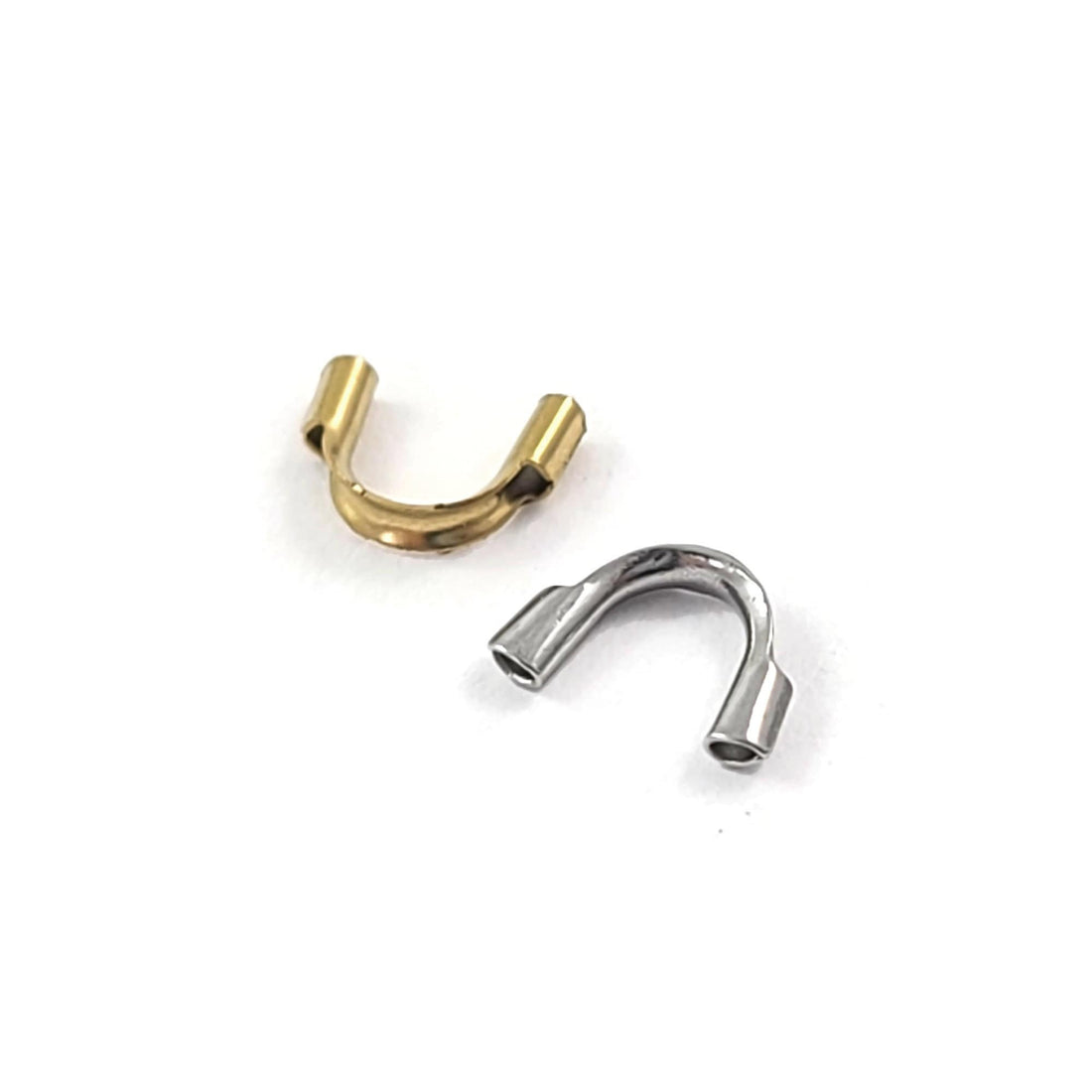 Wire Guard Cable Thimble, Surgical stainless steel tarnish free, Jewelry making protector findings, Gold Silver