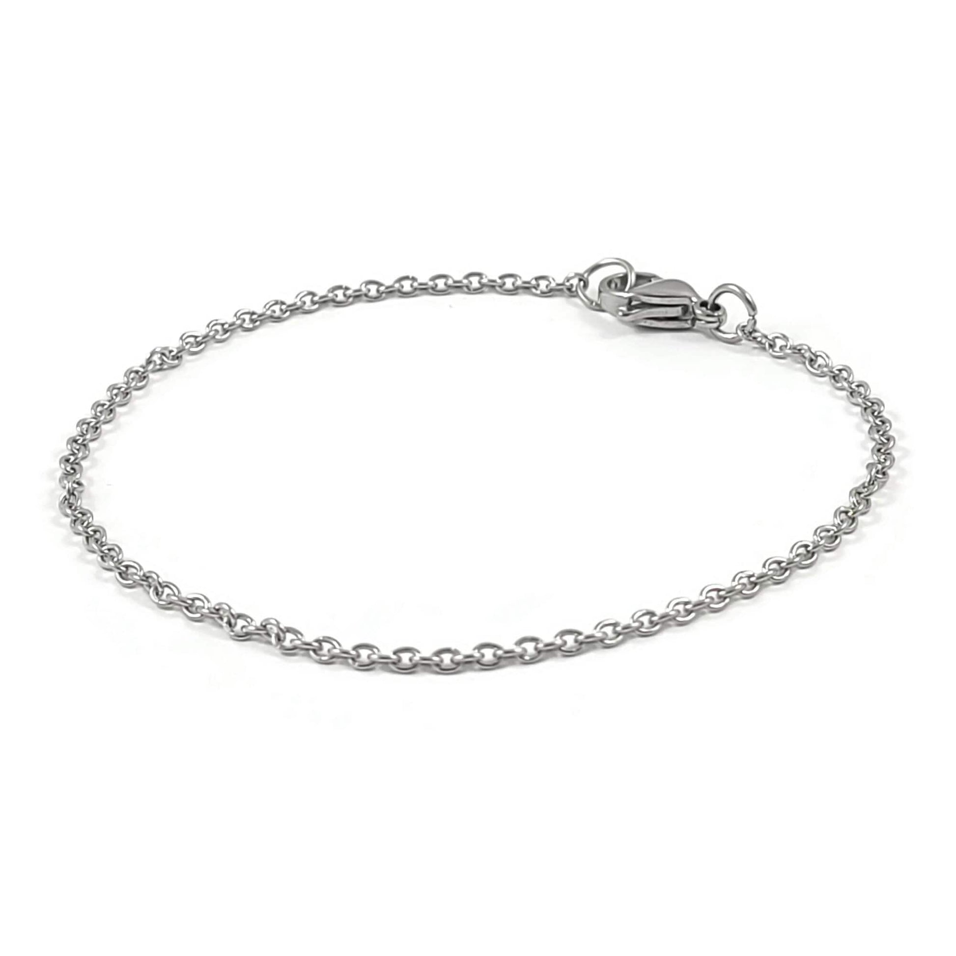 Dainty cable chain bracelet, Tarnish free and waterproof stainless steel, Bulk lot for hypoallergenic jewelry making