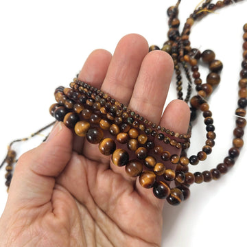 Tiger Eye Beads, 2mm 3mm 4mm 6mm 8mm, Natural round gemstone for jewelry making
