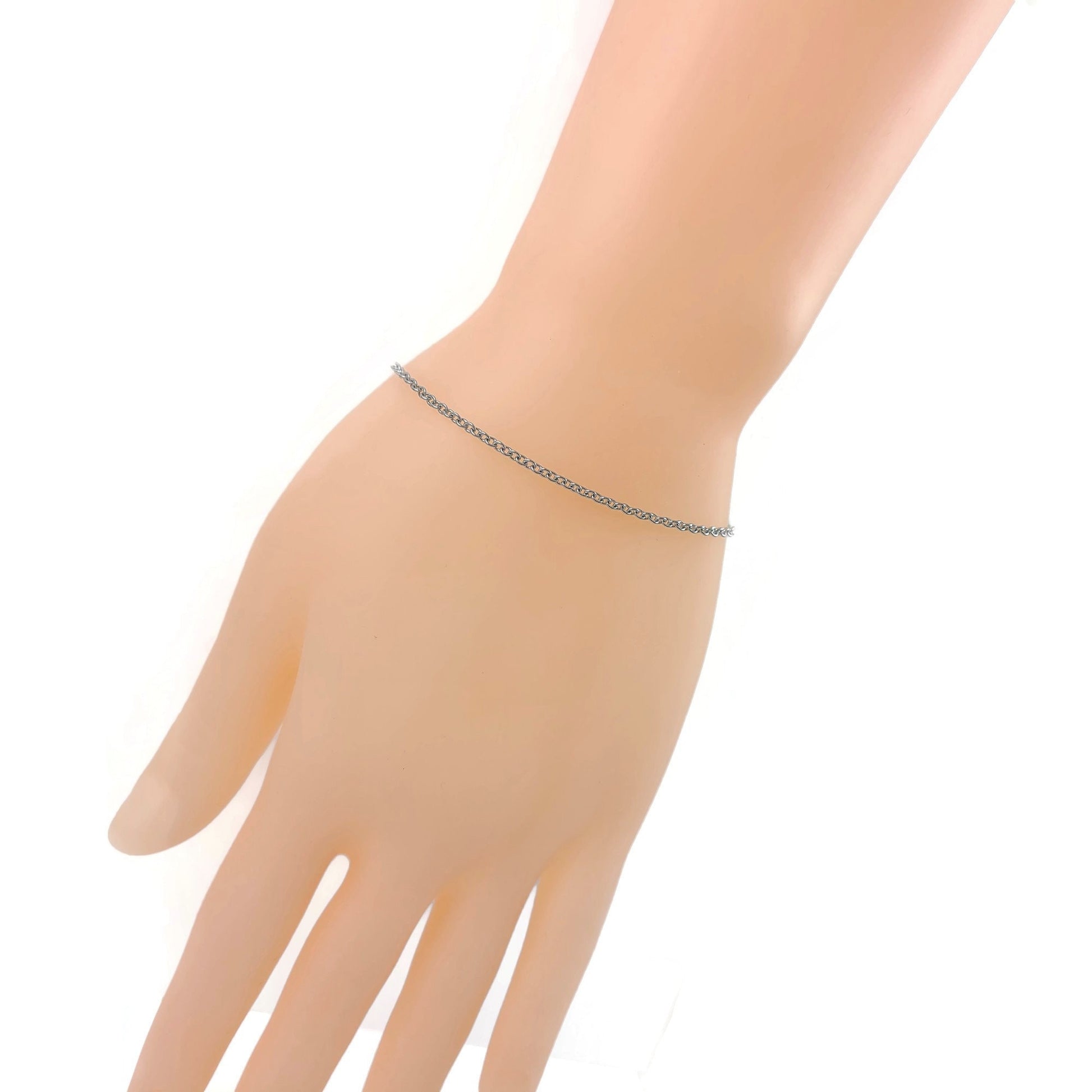 Dainty cable chain bracelet, Tarnish free and waterproof stainless steel, Bulk lot for hypoallergenic jewelry making