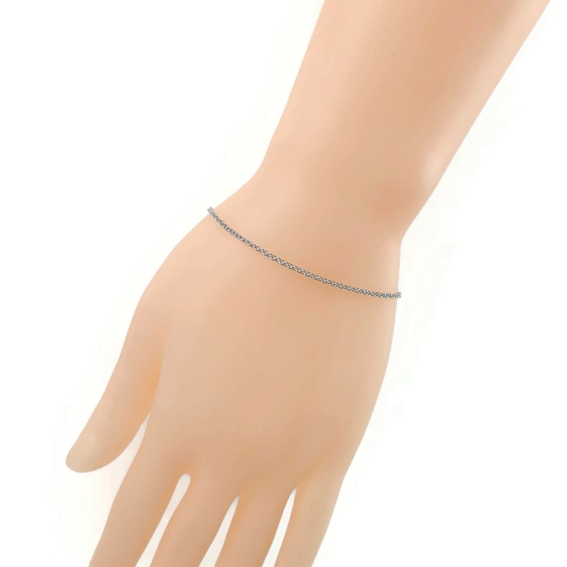 Dainty cable chain bracelet, Tarnish free and waterproof stainless steel, Bulk lot for hypoallergenic jewelry making