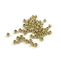 Tiny spacer round beads 3mm, Gold metallic seed bead, Jewelry making plastic beads