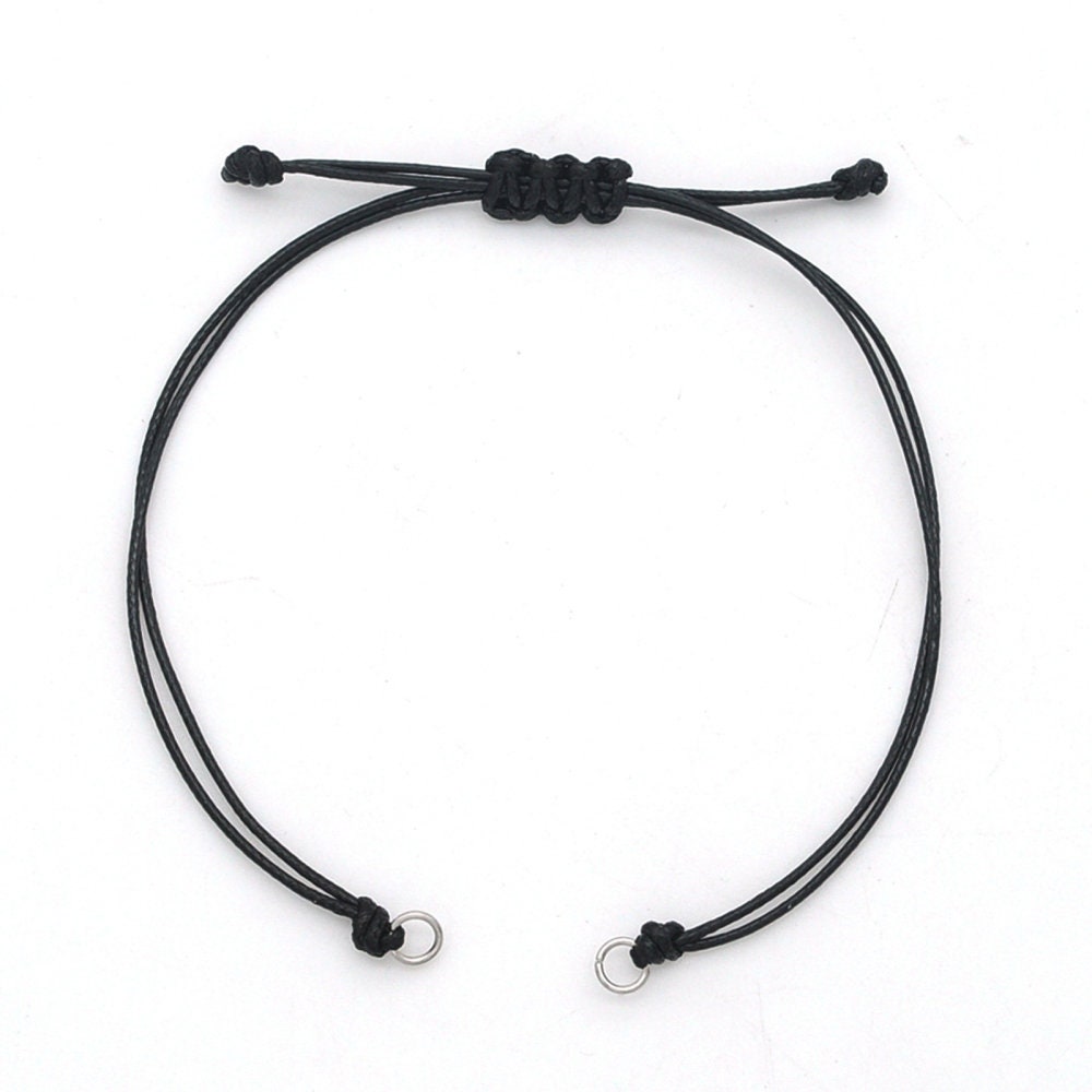 Adjustable waxed cord for bracelet making, Bulk lot, Hypoallergenic jewelry finding supplies