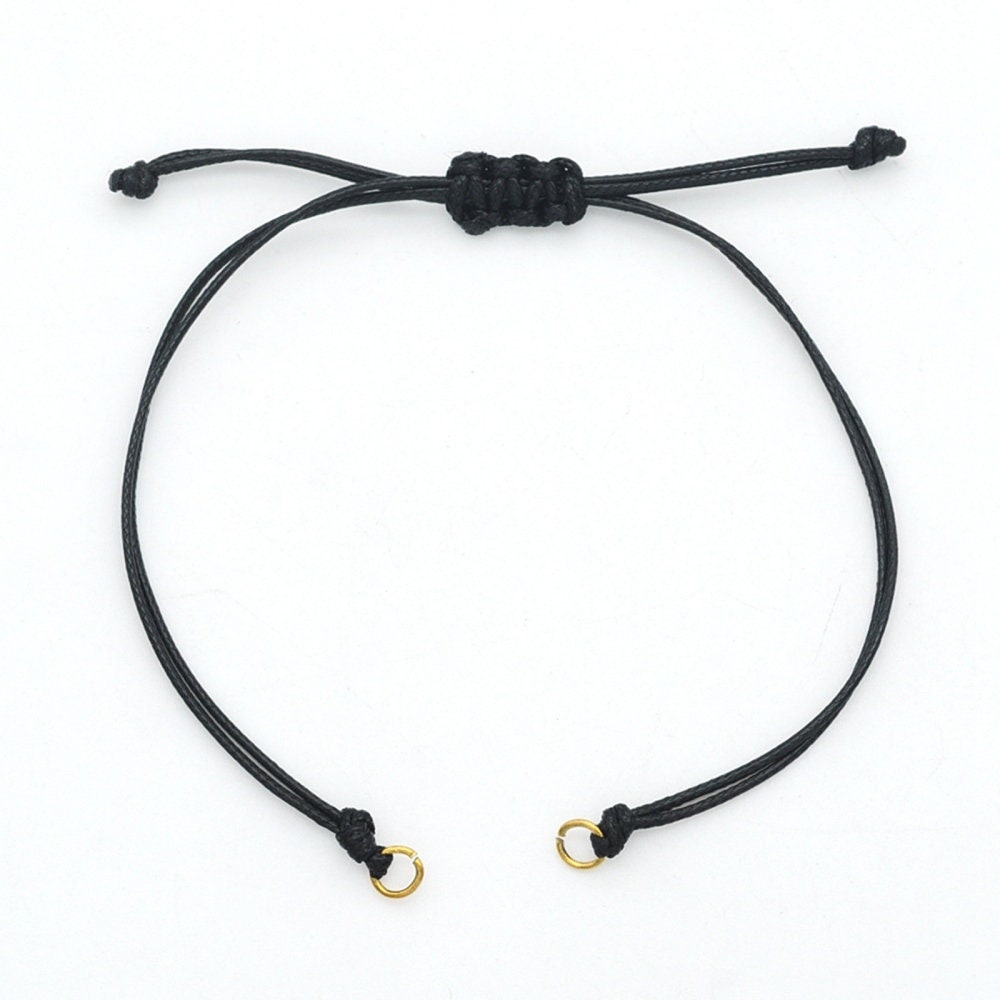 Adjustable waxed cord for bracelet making, Bulk lot, Hypoallergenic jewelry finding supplies