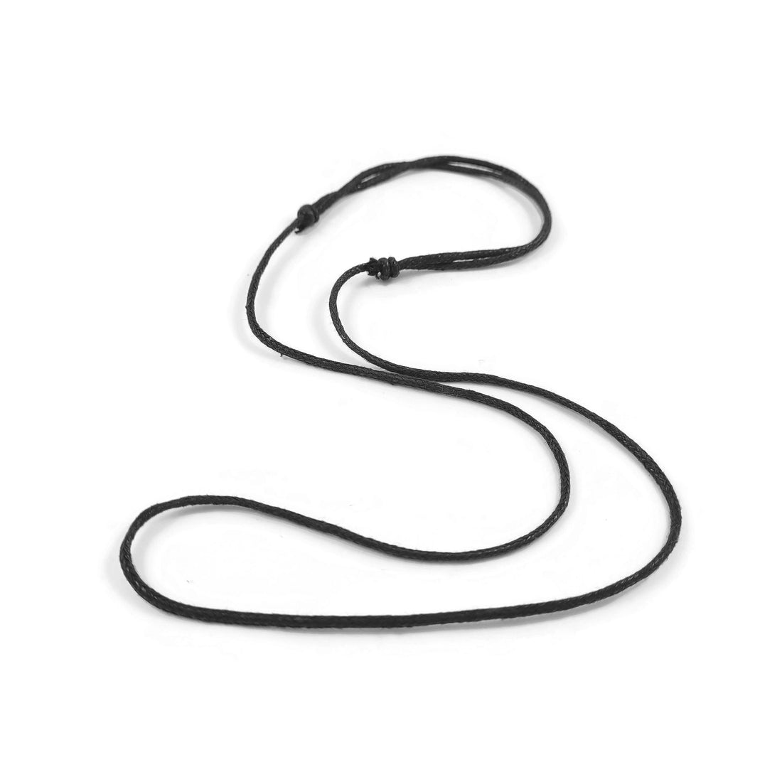 Adjustable cord necklace, Black waxed cotton string, 1mm, 2mm, Jewelry making bulk supplies
