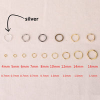 Hypoallergenic silver jump rings, 4mm, 5mm, 6mm, 7mm, 8mm, Bulk jewelry findings, Nickel free, lead free and cadmium free