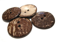 Large button 2 inch coconut button 5cm - Natural Wood and Eco Friendly button