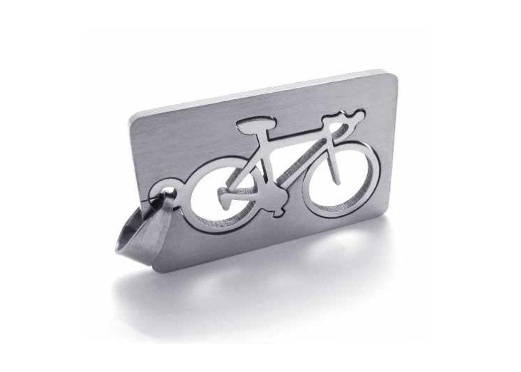 1 Bicycle pendant stainless steel hypoallergenic