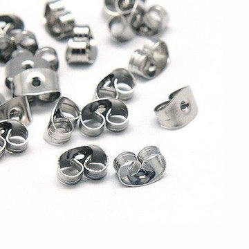 50 Papillons pour tiges de boucle d'oreille en acier inoxydable