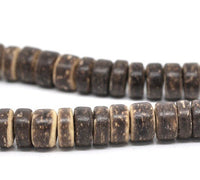 8mm natural coconut rondelle beads