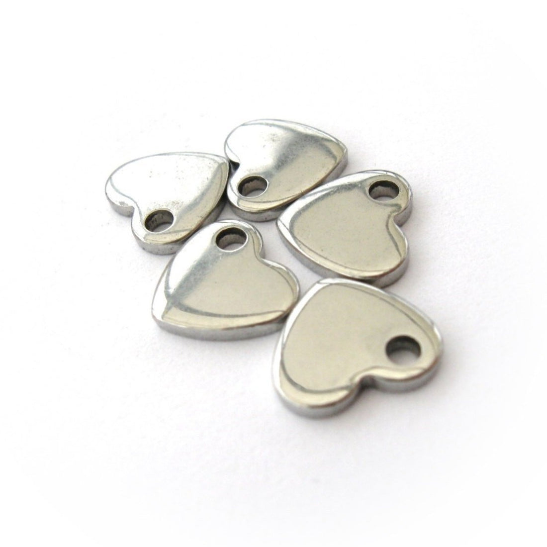 Pendentif coeur en acier inoxydable hypoallergénique