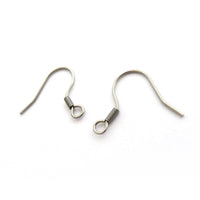 50 Surgical steel french earring hooks, Hypoallergenic & Tarnish free