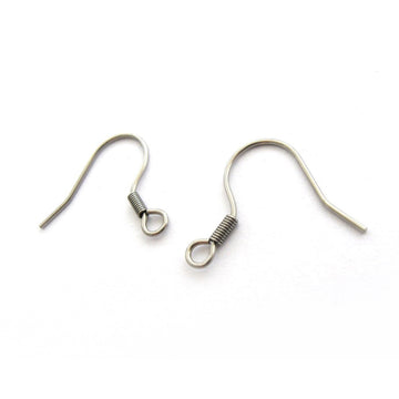 50 Surgical steel french earring hooks, Hypoallergenic & Tarnish free