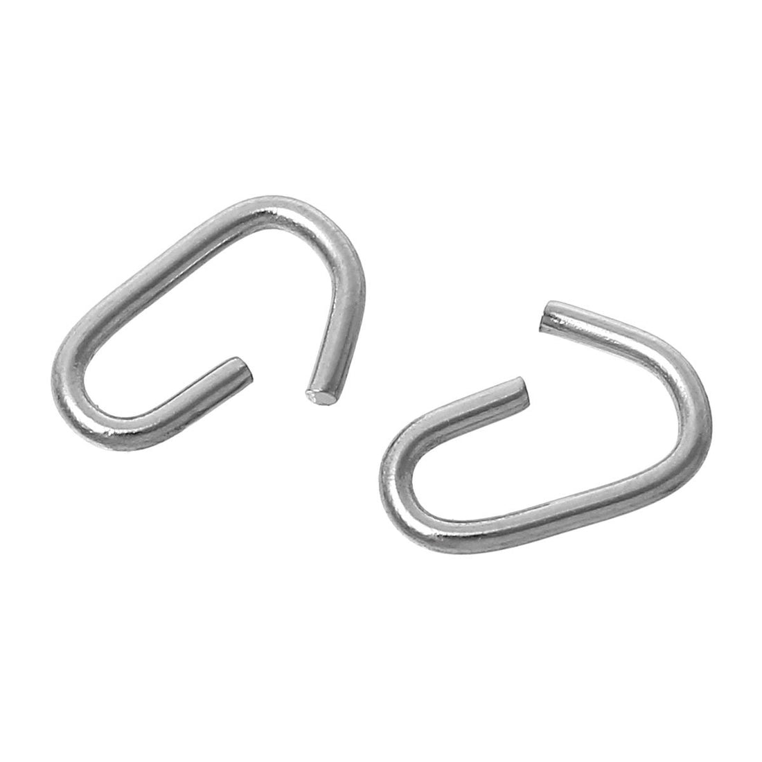 Anneau ovale argent hypoallergénique en acier inoxidable 7mm, 8mm ou 10mm, lot de 10pcs