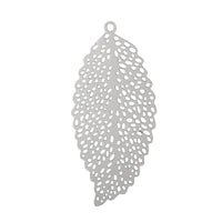 Pendentif feuille en acier inoxydable hypoallergénique