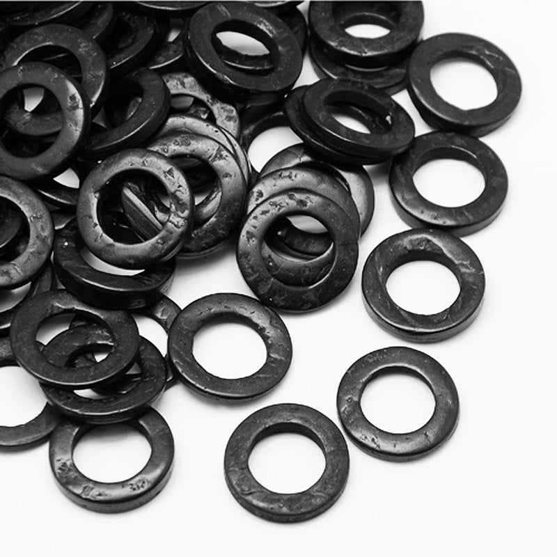 10 petits anneaux en bois de coco 20mm