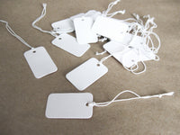 Jewelry price tags - Blank white rectangle tags - Set of 50