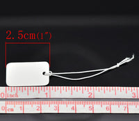 Jewelry price tags - Blank white rectangle tags - Set of 50