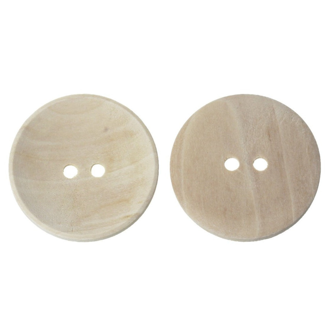 Bouton de bois brut de 20, 30, 35 ou 40mm - ensemble de 2 boutons en bois naturel